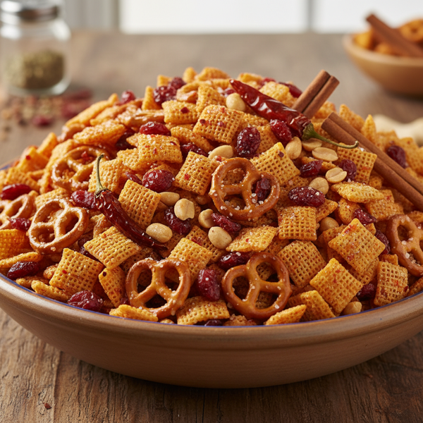 Sweet and Spicy Chex Party Mix recipe