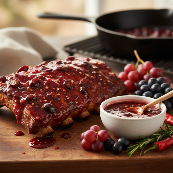 Sweet and Spicy Grape BBQ Sauce recipe