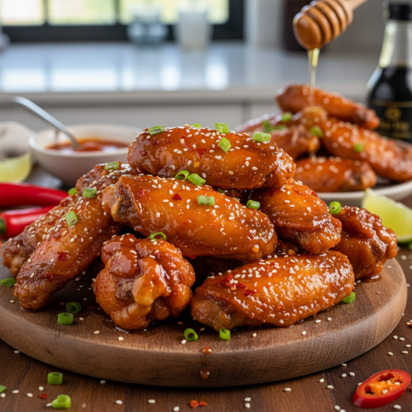 Sweet and Spicy Honey-Sriracha Chicken Wings recipe