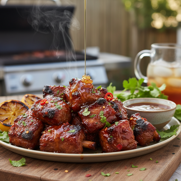 Sweet and Spicy Honey BBQ Riblets recipe