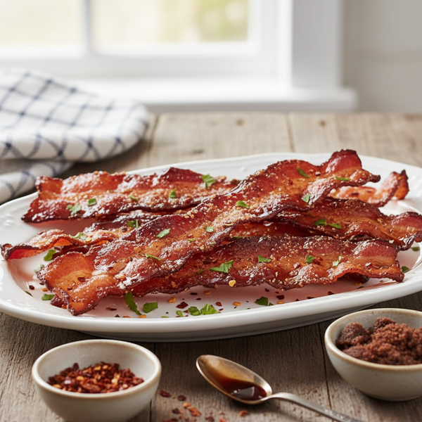 Sweet and Spicy Oven-Crisped Bacon recipe