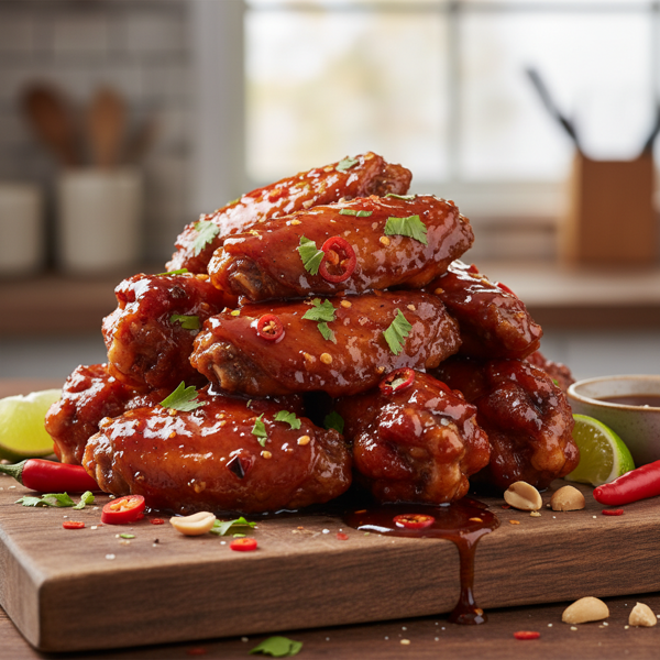 Sweet and Spicy Sticky Chicken Wings recipe