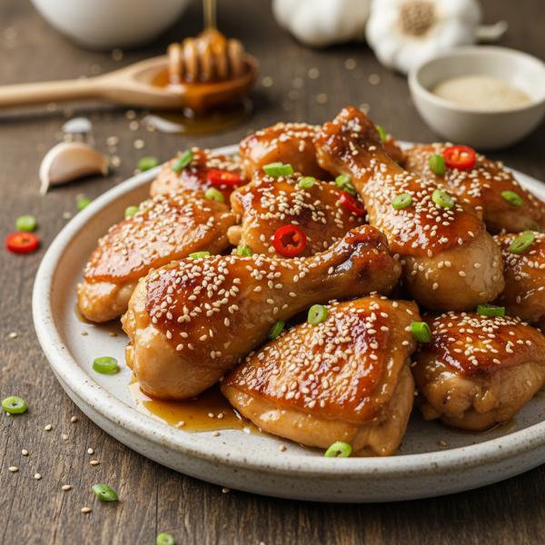 Sweet and Sticky Honey-Garlic Chicken recipe