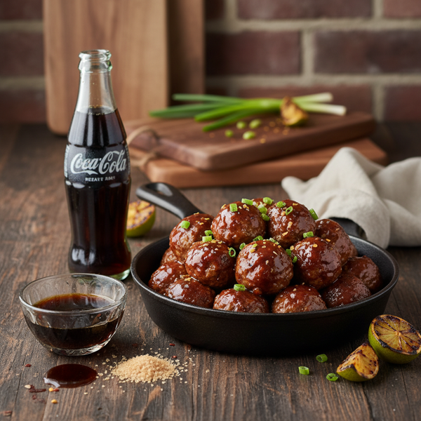 Sweet and Tangy BBQ Cola Meatballs recipe