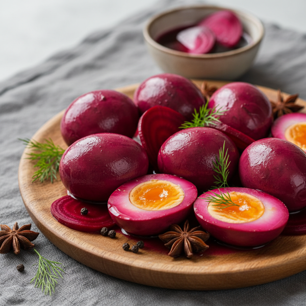 Sweet and Tangy Beetroot Pickled Eggs recipe