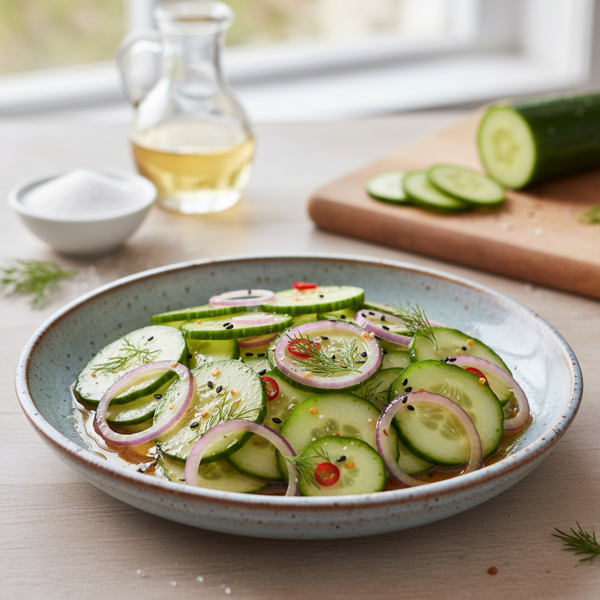 Sweet and Tangy Cucumber Salad recipe