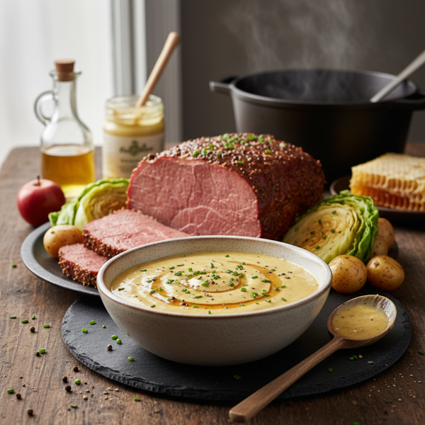 Sweet and Tangy Mustard Sauce for Corned Beef & Cabbage recipe