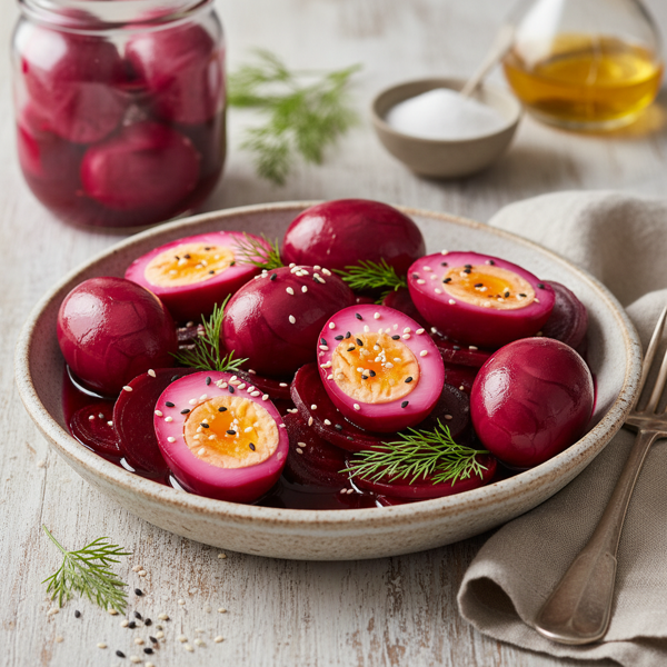 Sweet and Tangy Pickled Beet Eggs recipe