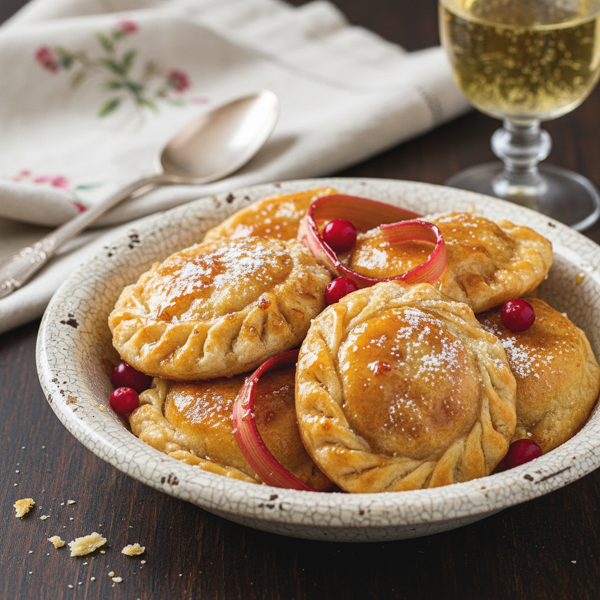 Sweet and Tangy Rhubarb Dumplings recipe