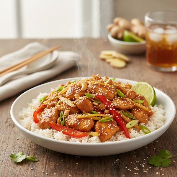 Sweet and Zesty Ginger Chicken Stir-Fry recipe