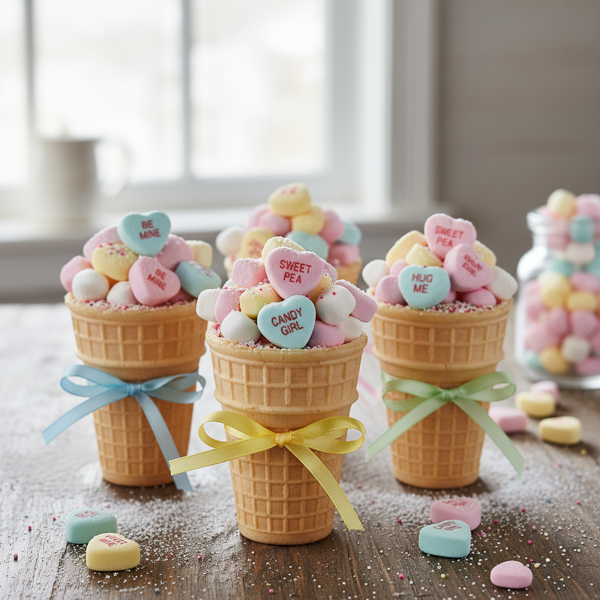 Sweetheart Candy Cones recipe