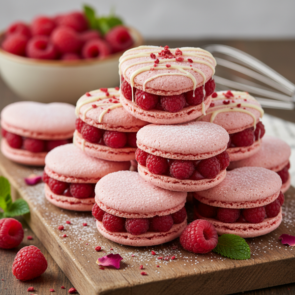 Sweetheart Raspberry French Macarons recipe