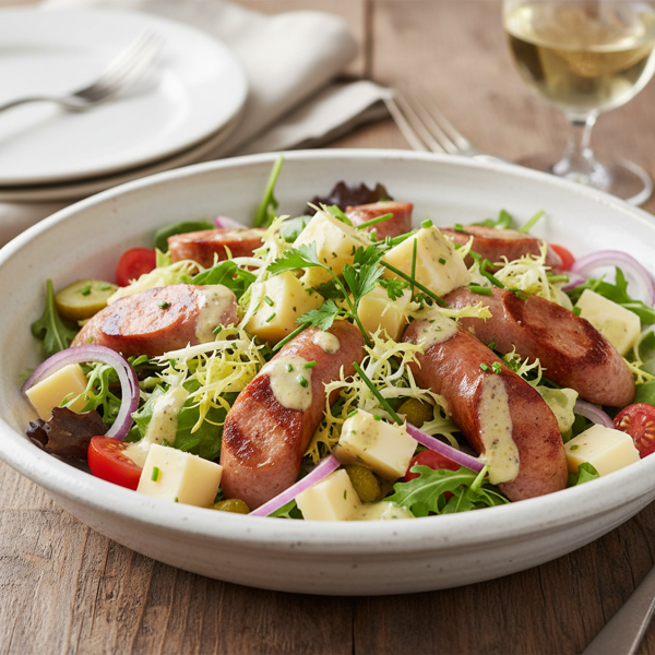 Swiss Sausage and Cheese Salad recipe