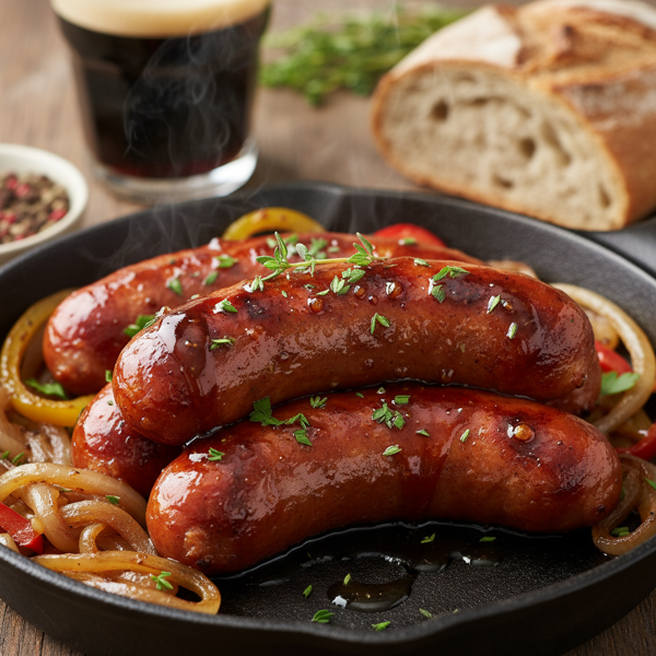 Syrupy Beer-Infused Bratwurst recipe