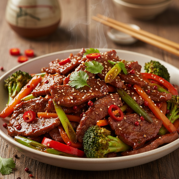 Szechuan Pepper Beef Stir-Fry recipe