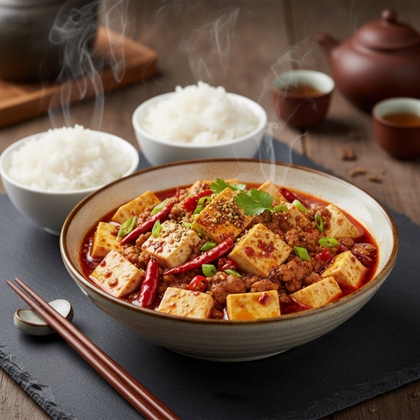 Szechuan Spicy Tofu with Pork recipe