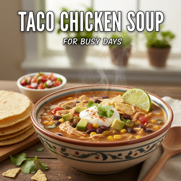 Taco Chicken Soup for Busy Days recipe