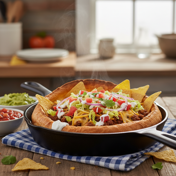 Taco Dutch Baby Bake recipe