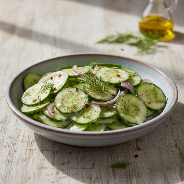 Tangy Dill-Infused Cucumber Salad recipe