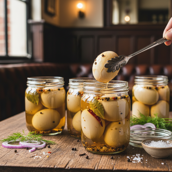Tangy English Pub Pickled Eggs recipe