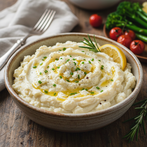 Tangy Goat Cheese Mashed Cauliflower recipe
