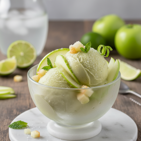 Tangy Green Apple Refreshing Sorbet recipe