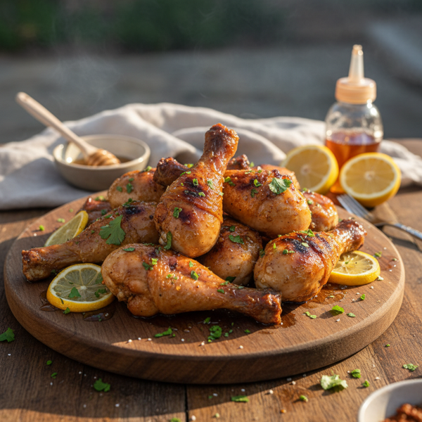 Tangy Honey-Glazed Grilled Drumsticks recipe