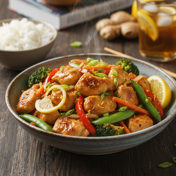 Tangy Lemon Ginger Chicken Stir-Fry recipe