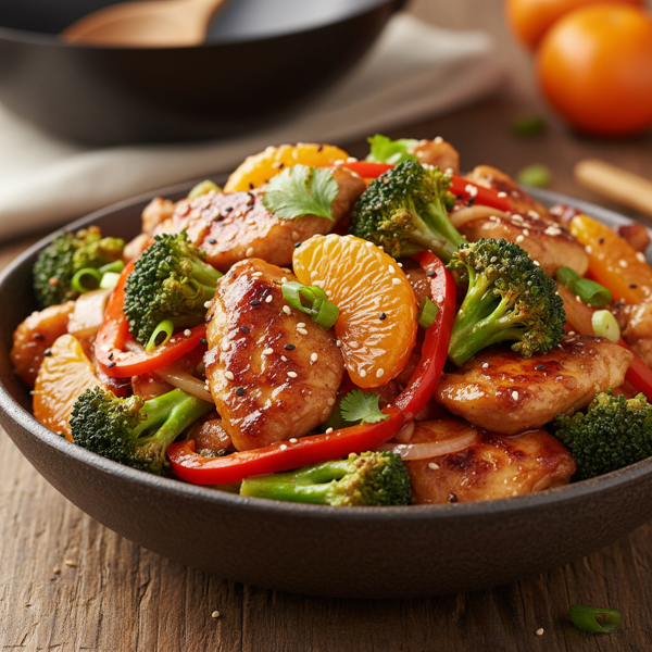 Tangy Mandarin Chicken and Broccoli Stir-Fry recipe