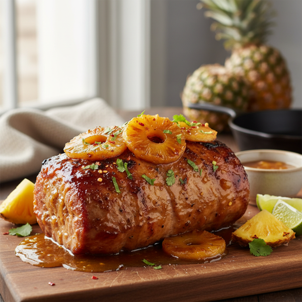 Tangy Pineapple-Glazed Pork Loin recipe