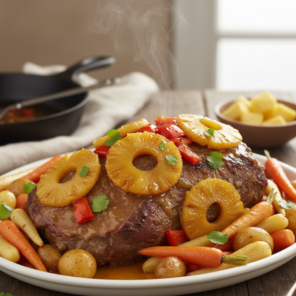Tangy Pineapple-Glazed Pot Roast recipe