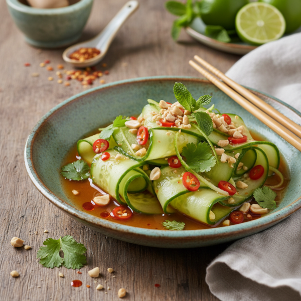 Tangy Spicy Thai Cucumber Delight recipe