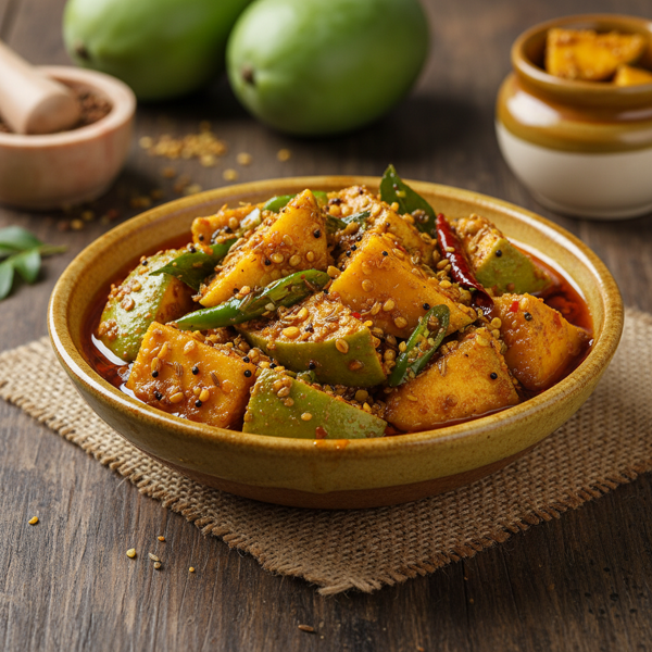 Tangy Summer Mango Pickle recipe