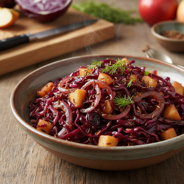Tangy Sweet-Sour Red Cabbage Delight recipe