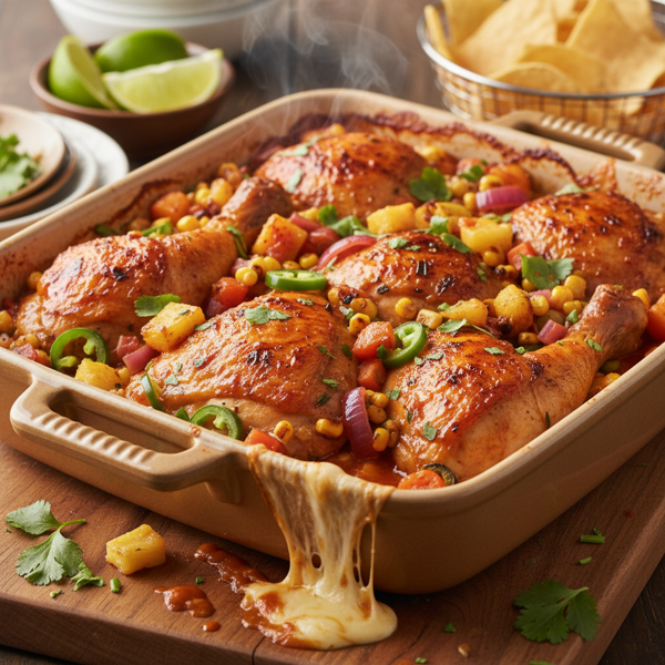 Tangy Sweet Salsa Chicken Bake recipe