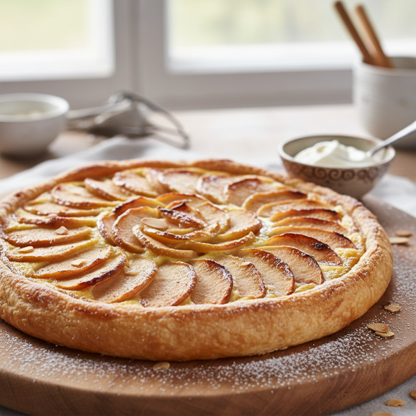 Tarte aux Pommes et Crème recipe