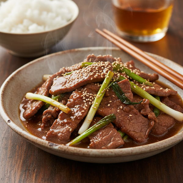 Tender Asian-Style Beef with Scallions recipe