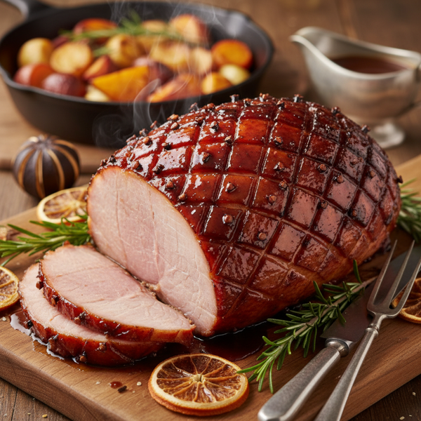 Tender Black Treacle Baked Ham recipe
