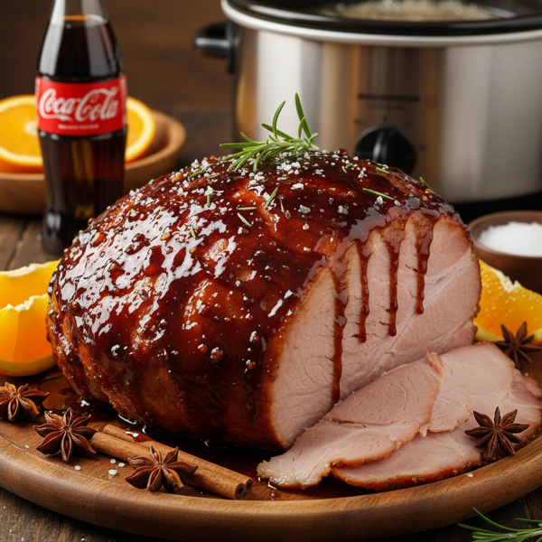 Tender Cola-Glazed Slow Cooker Ham recipe