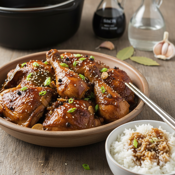 Tender Slow Cooker Adobo Chicken Feast recipe