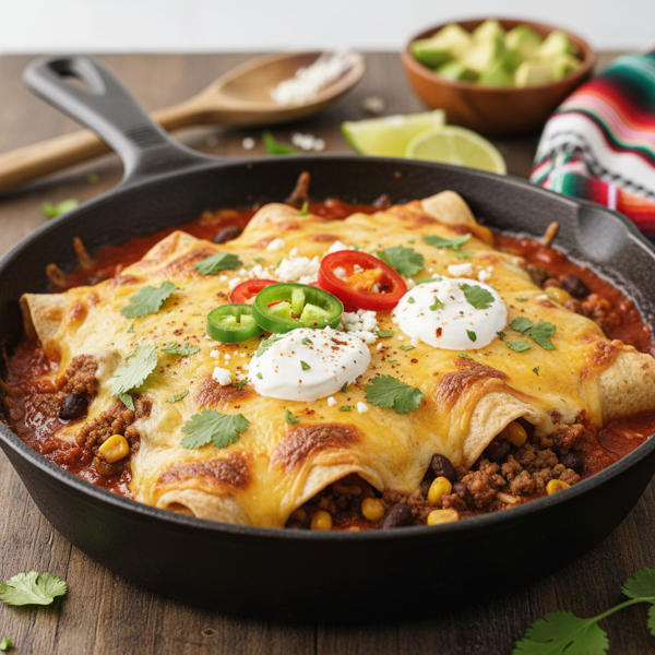 Tex-Mex Burrito Enchilada Bake recipe