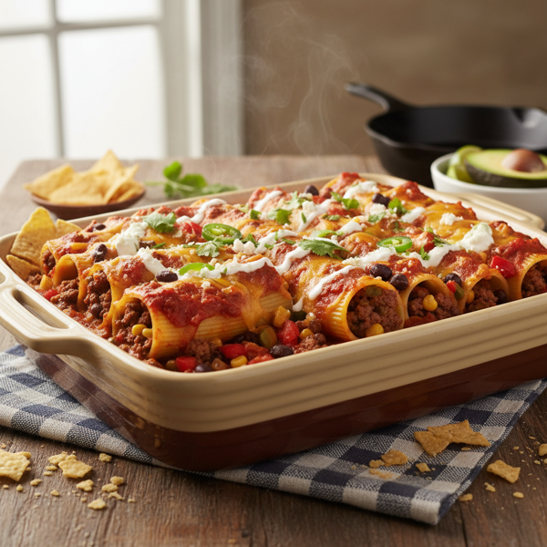 Tex-Mex Stuffed Manicotti recipe