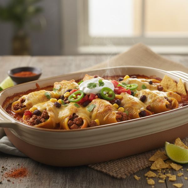 Tex-Mex Stuffed Pasta Shells recipe