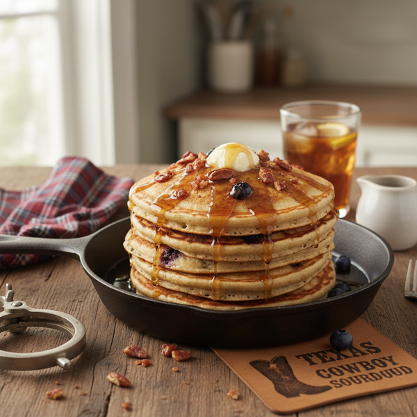 Texas Cowboy Sourdough Pancakes recipe