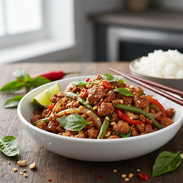 Thai-Inspired Turkey Basil Stir-Fry recipe