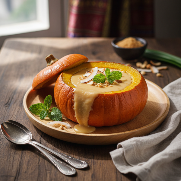 Thai-Style Pumpkin Coconut Custard recipe