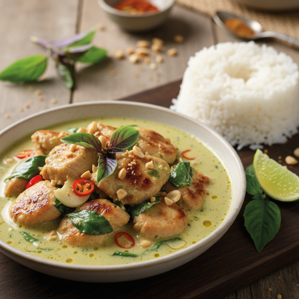 Thai Basil Chicken in Creamy Coconut Sauce recipe