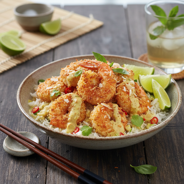 Thai Coconut Shrimp & Rice Delight recipe
