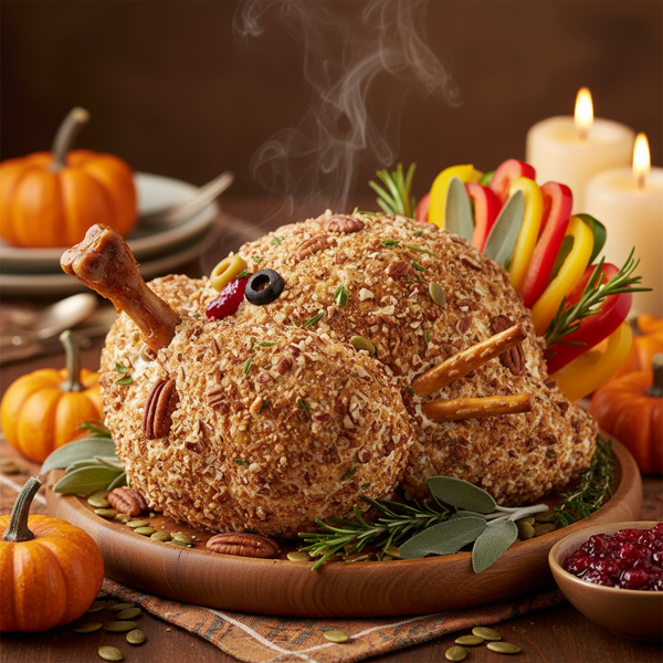 Thanksgiving Turkey Cheese Ball recipe