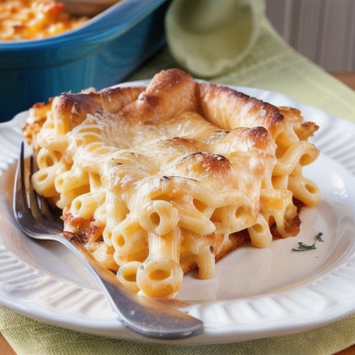 Three-Cheese Baked Macaroni and Cheese Delight recipe